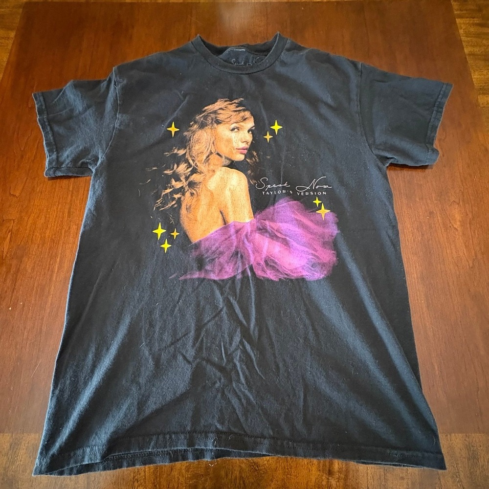 Taylor Swift Speak Now Taylor's Version Shirt Black Album Merch Size‎ M